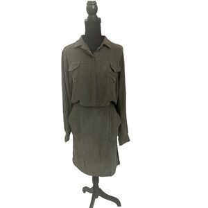 Sen Military Style Cinched Waist Dress Size 2